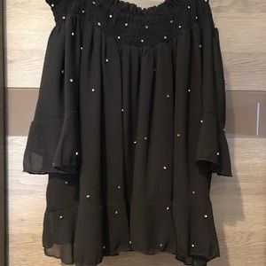 zara off the shoulder top